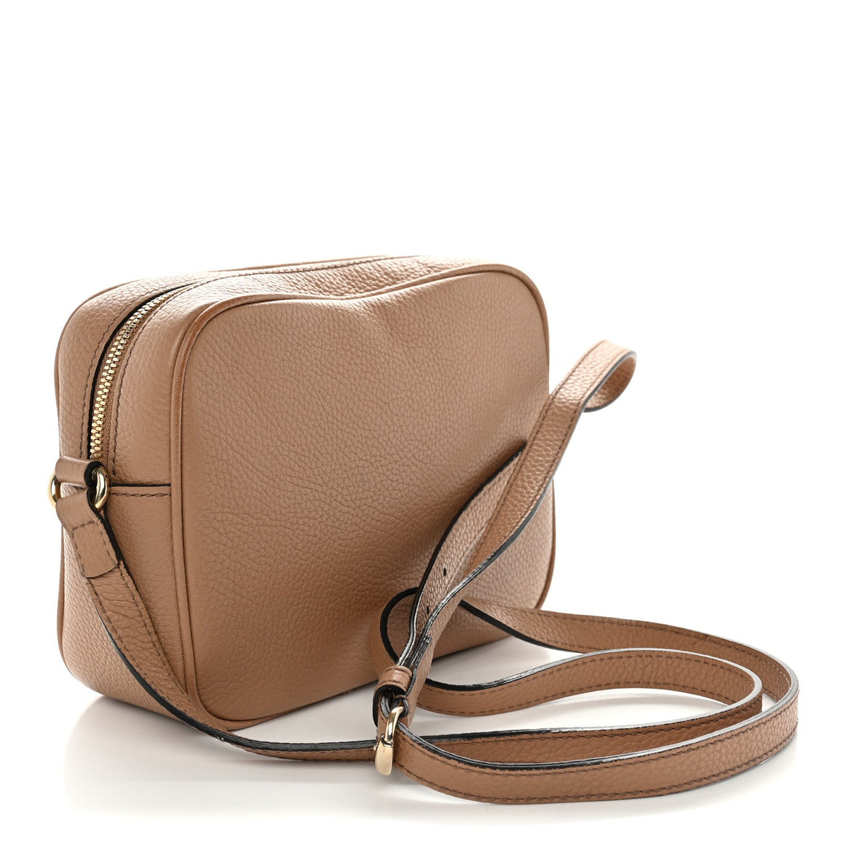 Pebbled Calfskin Small Soho Disco Bag Camelia