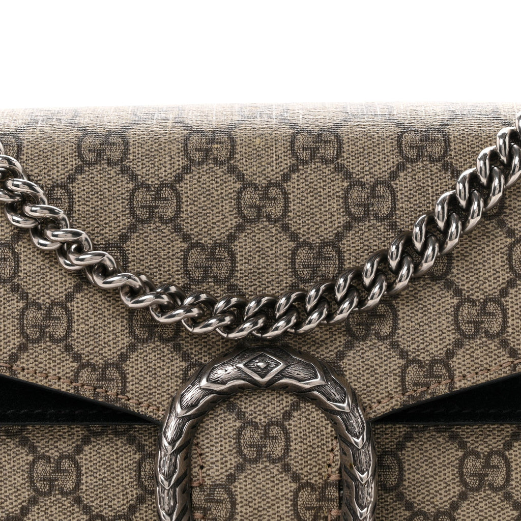 GG Supreme Monogram Small Dionysus Shoulder Bag Black