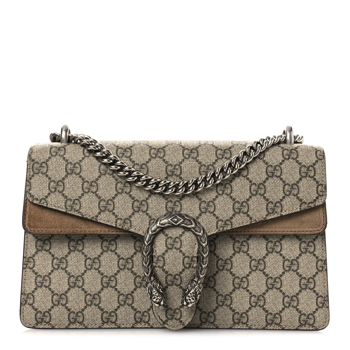 GG Supreme Monogram Small Dionysus Shoulder Bag Taupe