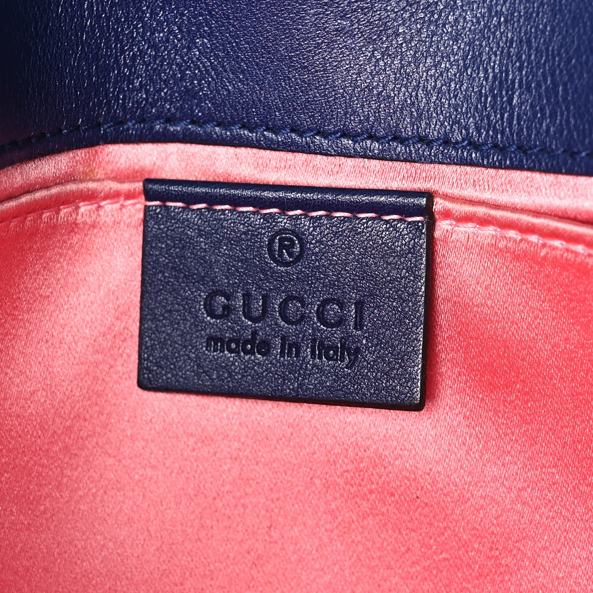 Velvet Matelasse Mini GG Marmont Shoulder Bag Cobalt Blue