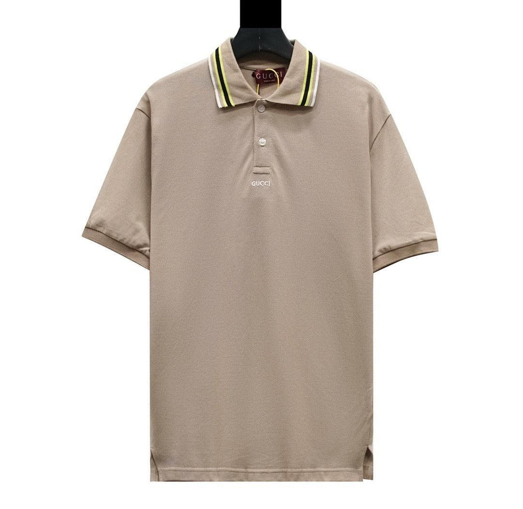 Gucci Light Brown T-shirt with a collar