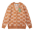 Gucci GG Wool Jacquard Cardigan 'Camel Ivory'