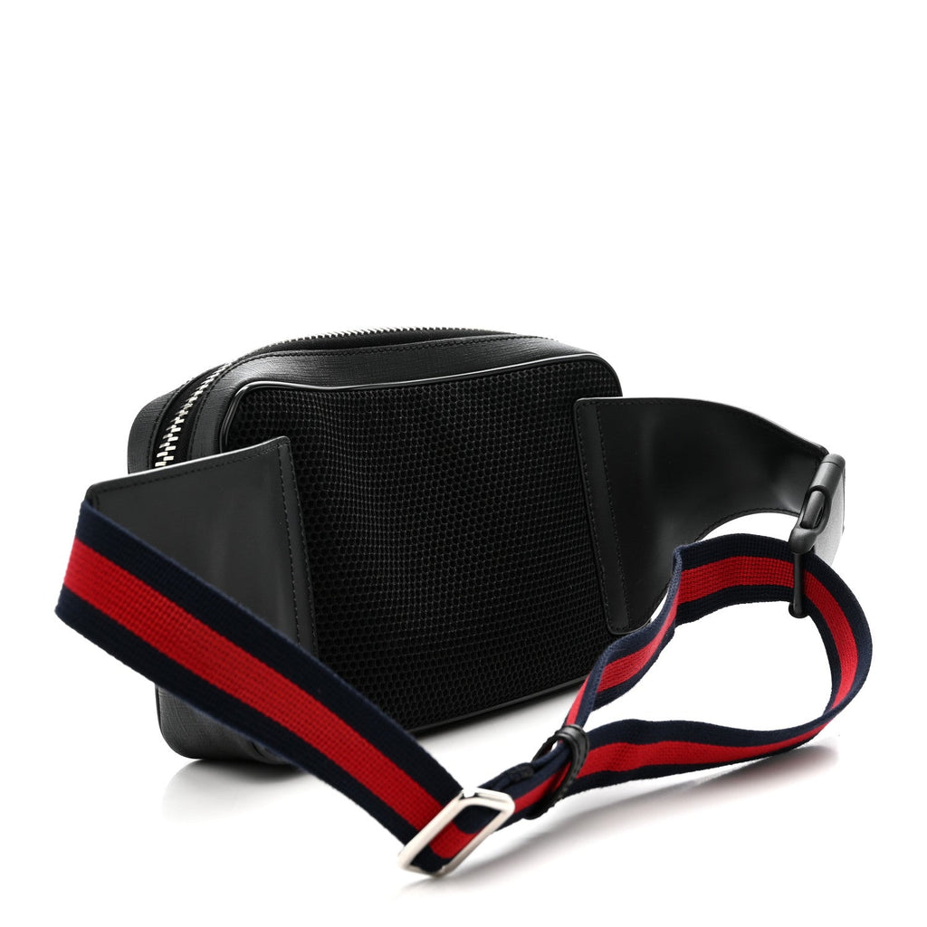 Soft GG Supreme Monogram Web Belt Bag Black Grey