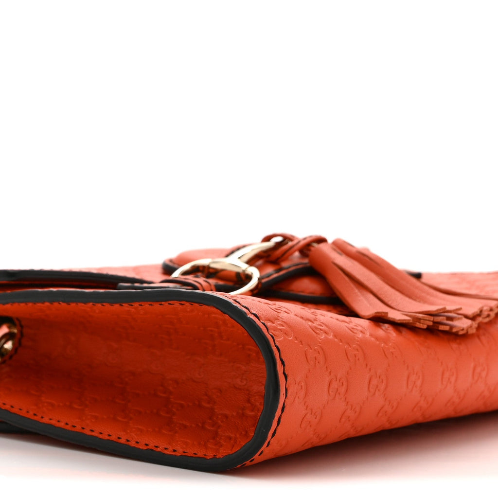 Soft Microguccissima Mini Emily Chain Shoulder Bag Sun Orange