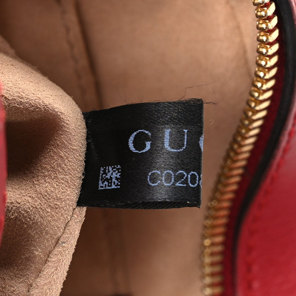 GG Supreme Monogram Blooms Mini Chain Shoulder Bag Beige Blue Navy Hibiscus Red