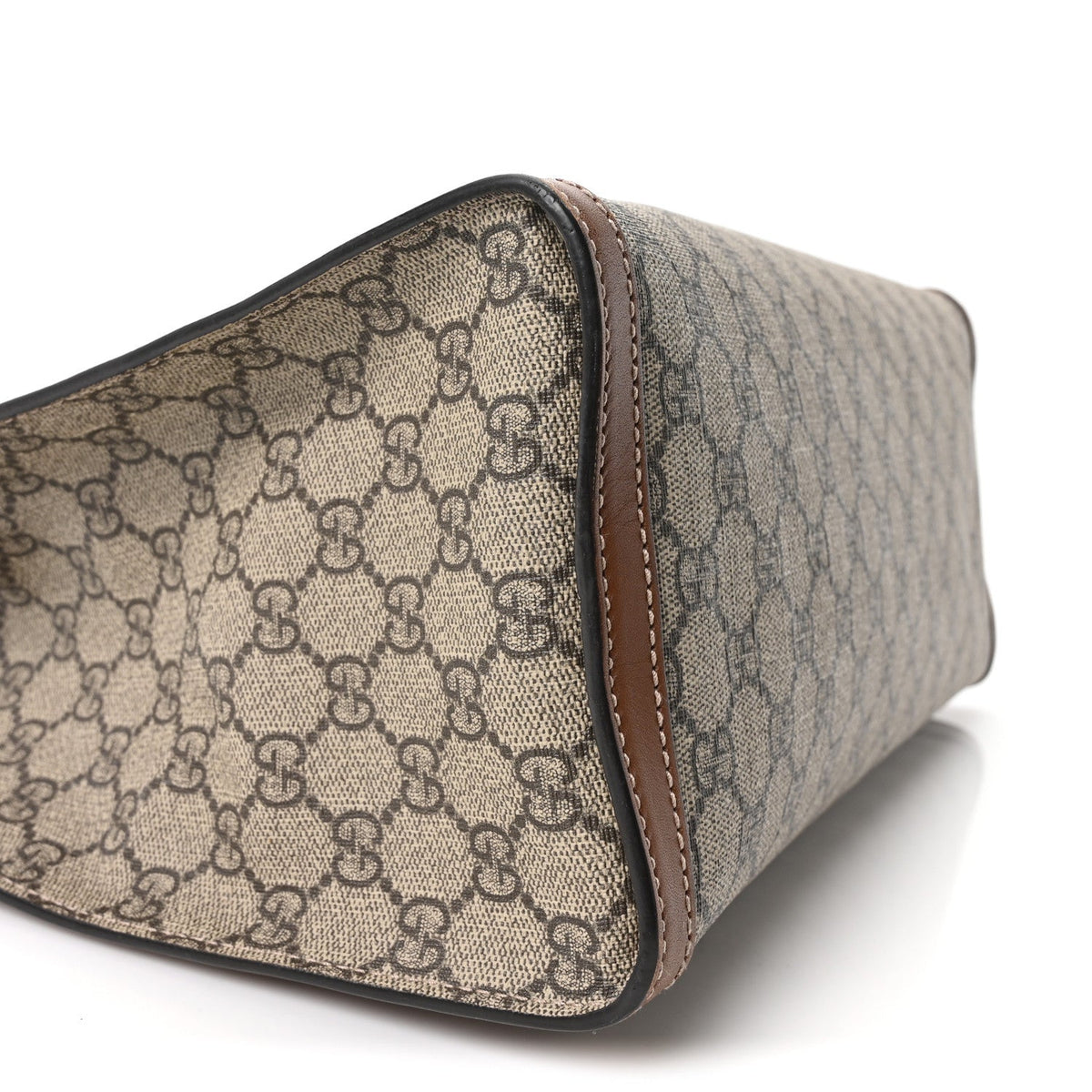 GG Supreme Monogram Medium Padlock Tote Beige Cuir
