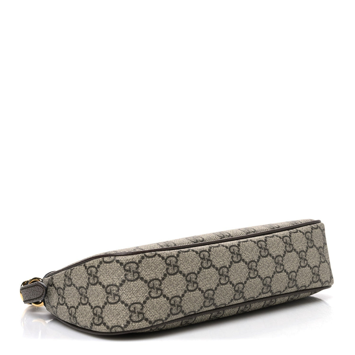 GG Supreme Monogram Textured Dollar Calfskin Small Ophidia Hobo Beige Ebony New Acero