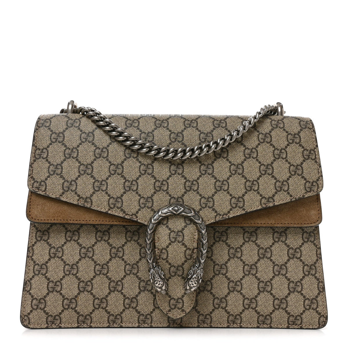 GG Supreme Monogram Medium Dionysus Shoulder Bag Taupe Taupe