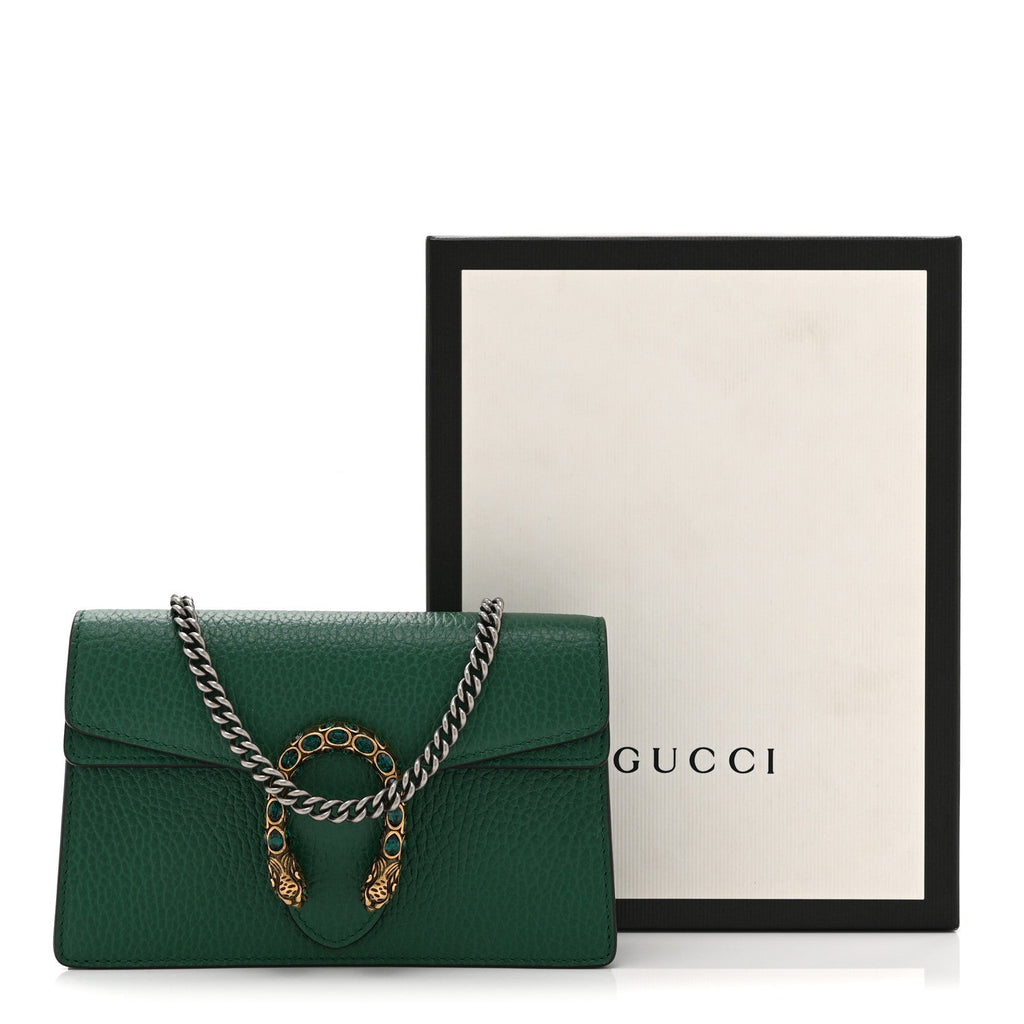 Calfskin Super Mini Dionysus Shoulder Bag Emerald