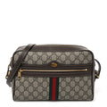 GG Supreme Monogram Web Small Ophidia Shoulder Bag Brown