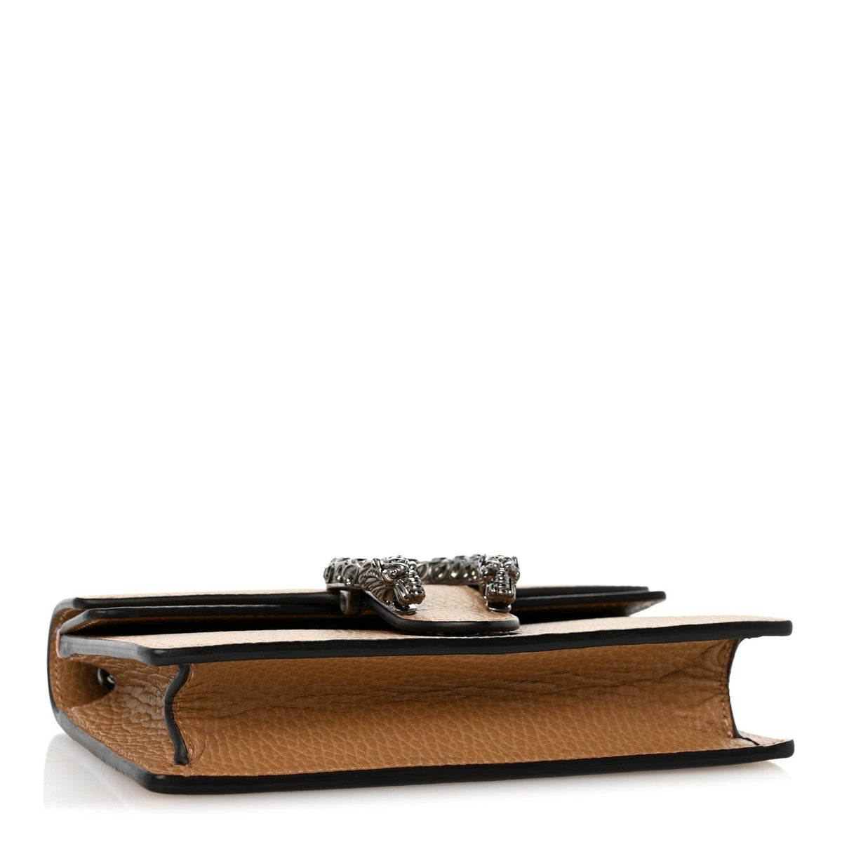 Dollar Calfskin Crystal Super Mini Dionysus Shoulder Bag Natural Tan Black Diamond