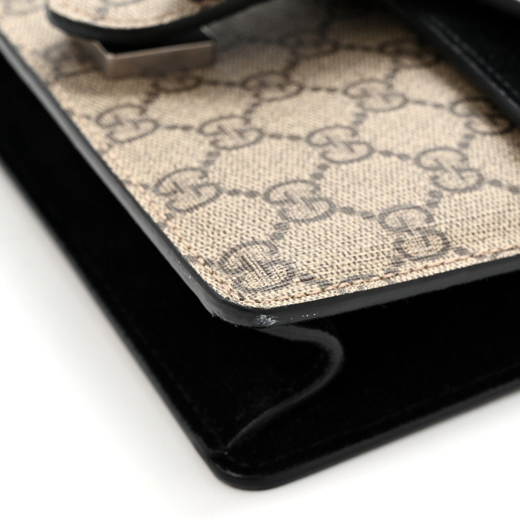 GG Supreme Monogram Mini Dionysus Shoulder Bag Black