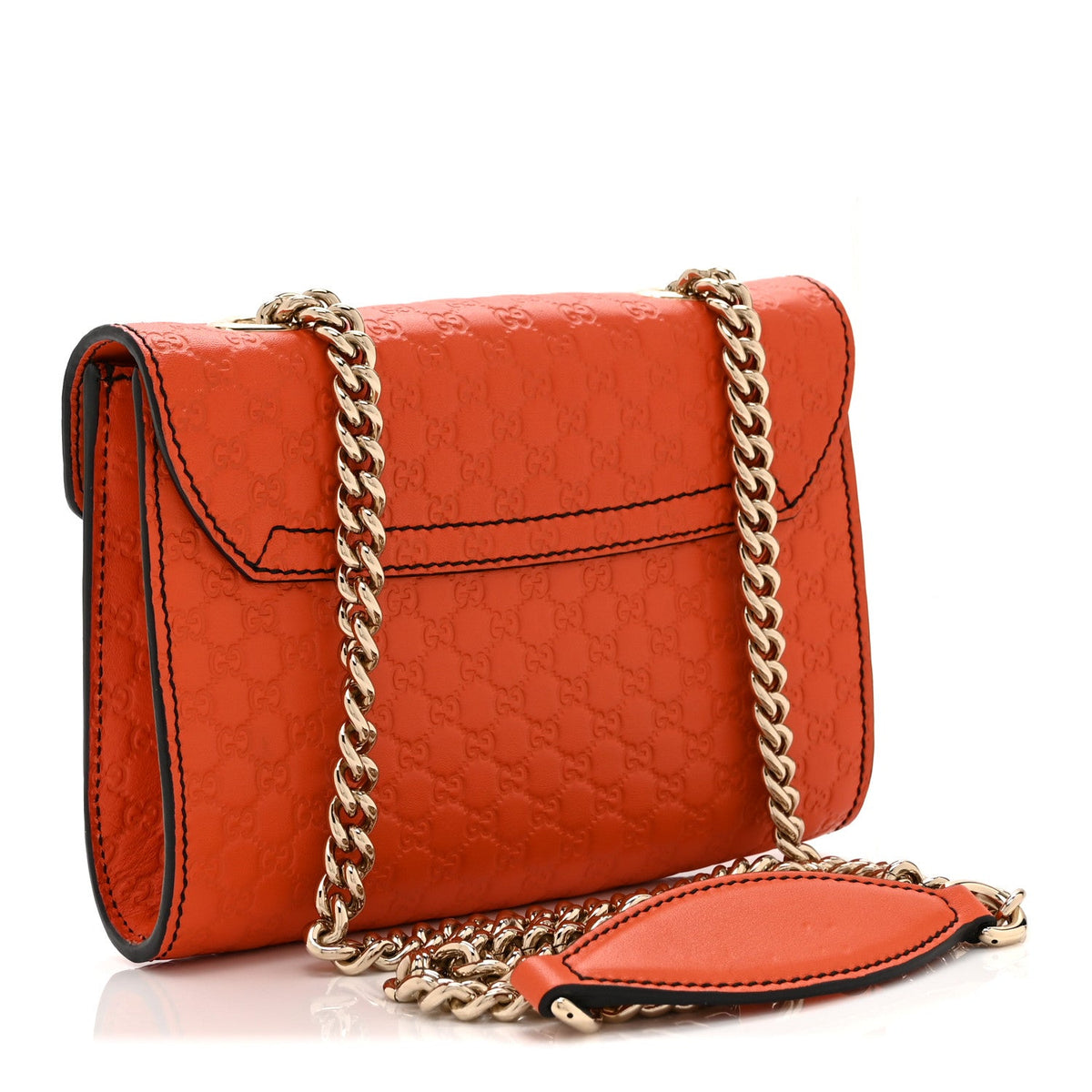 Soft Microguccissima Mini Emily Chain Shoulder Bag Sun Orange