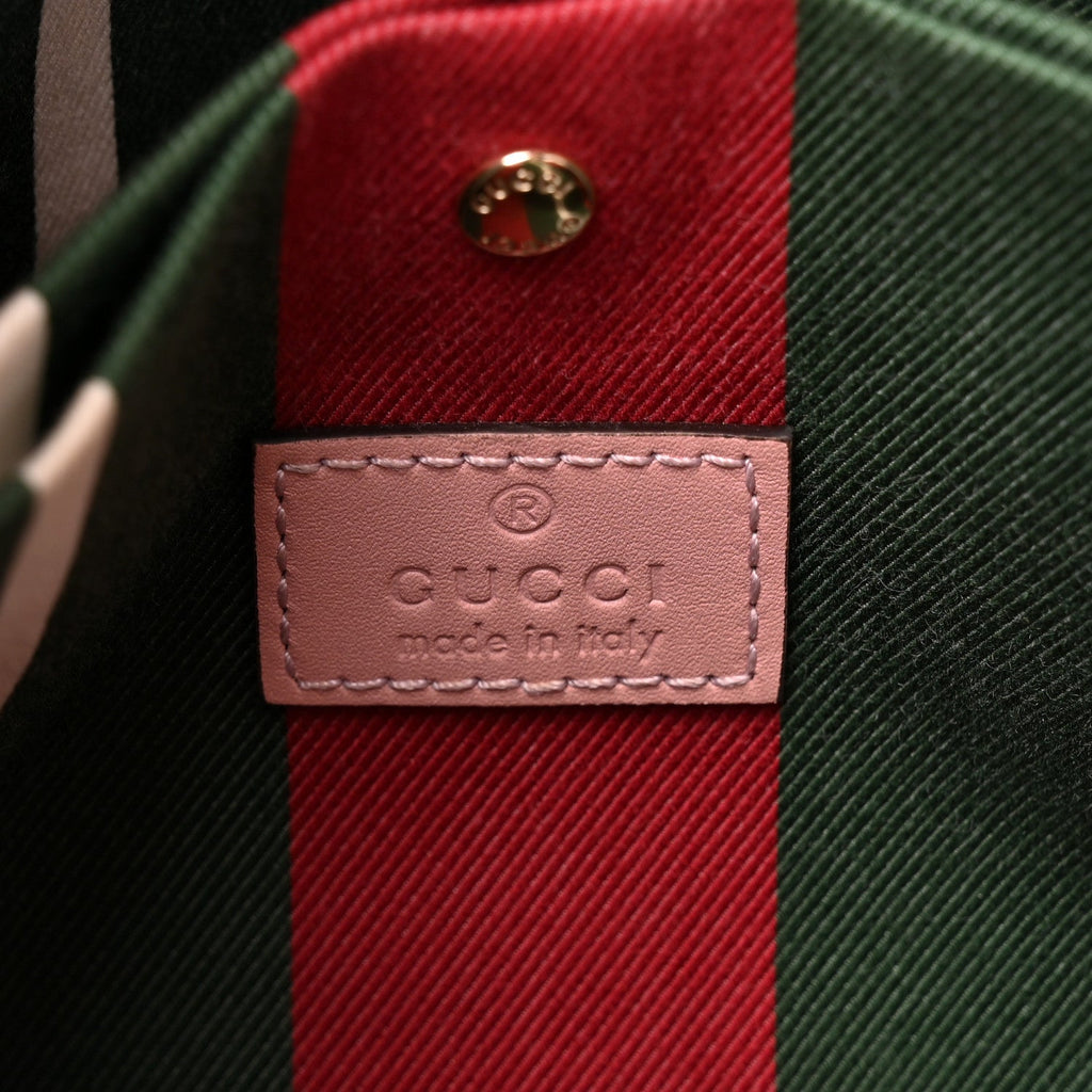 GG Supreme Monogram Emblem Mini Bucket Bag Pink
