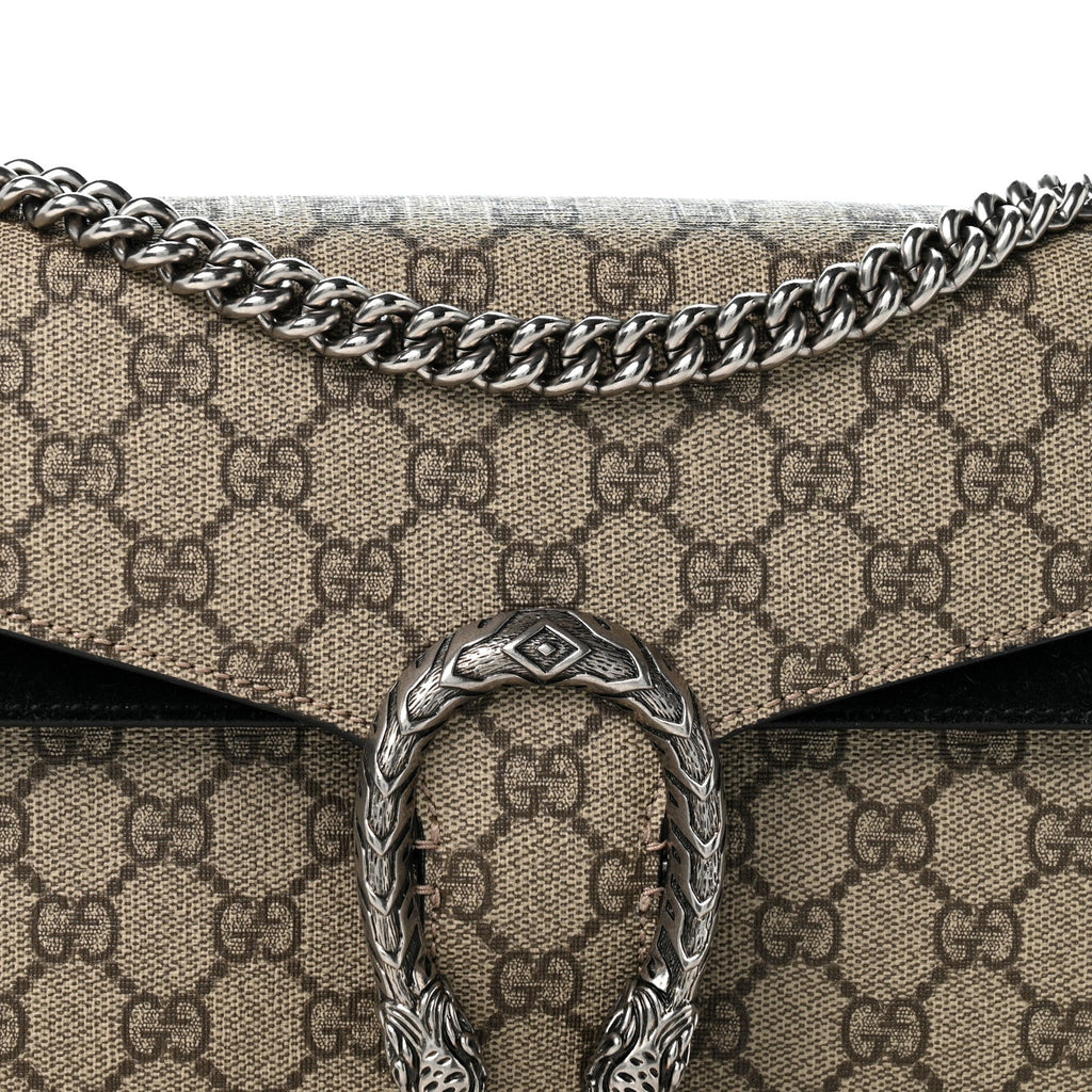 GG Supreme Monogram Small Dionysus Shoulder Bag Black