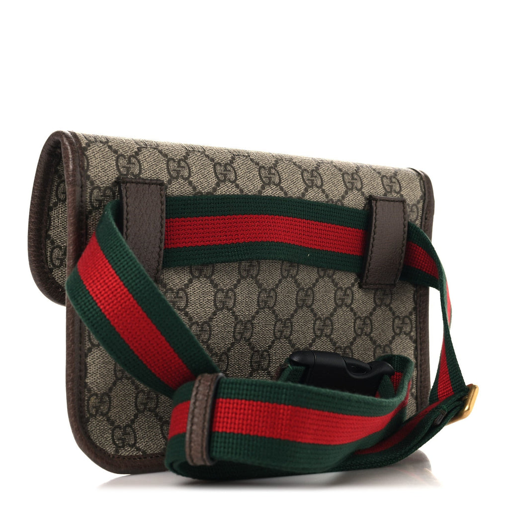 GG Supreme Monogram Neo Vintage Web Belt Bag Brown