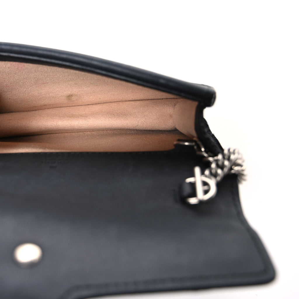 Suede Super Mini Dionysus Shoulder Bag Black