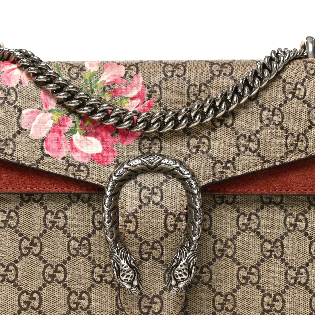 GG Supreme Monogram Blooms Small Dionysus Shoulder Bag Beige Multicolor Dry Rose