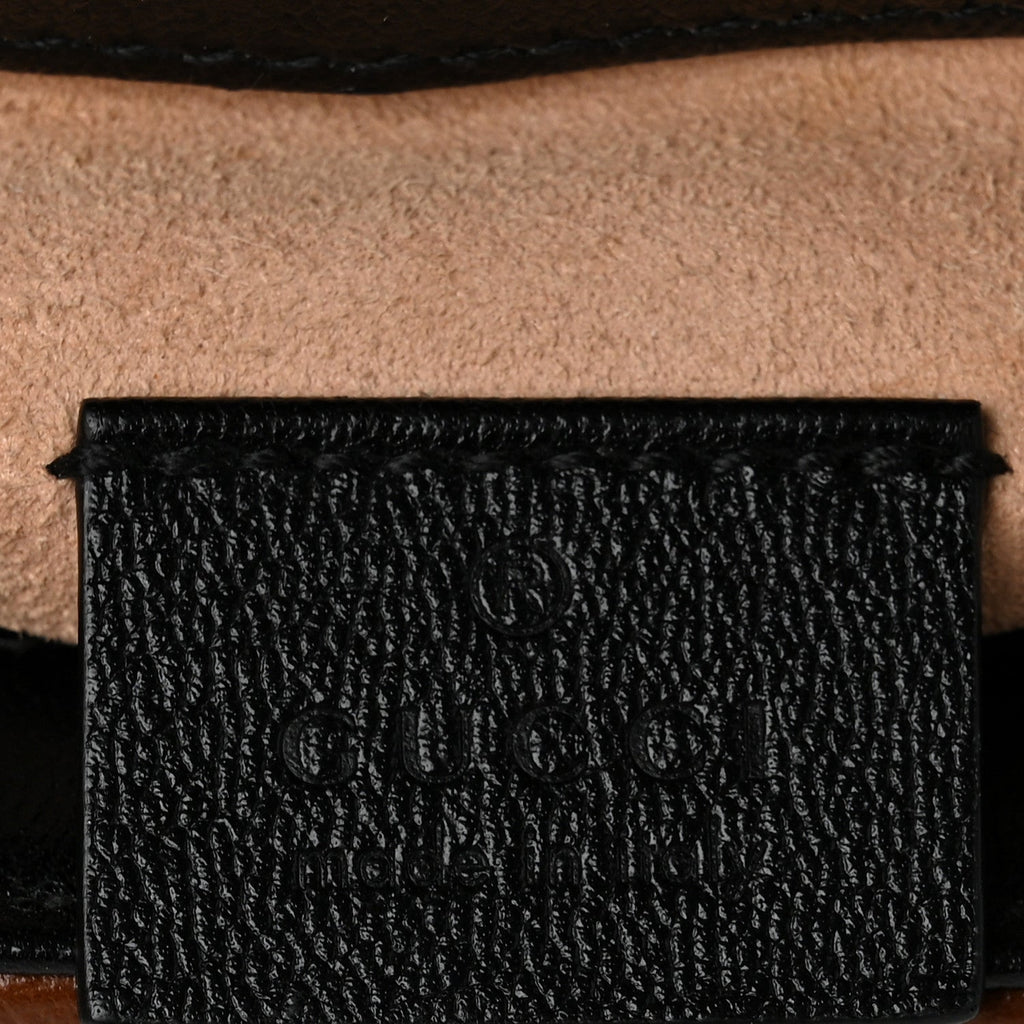 GG Supreme Monogram New Sakai Lux Calfskin Mini Padlock Flap Pocket Shoulder Bag Beige Ebony Black Cuir