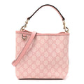 GG Supreme Monogram Emblem Mini Bucket Bag Pink