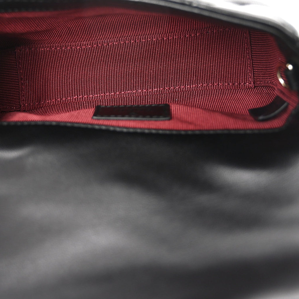 Lambskin Matelasse Mini GG Marmont Shoulder Bag Black