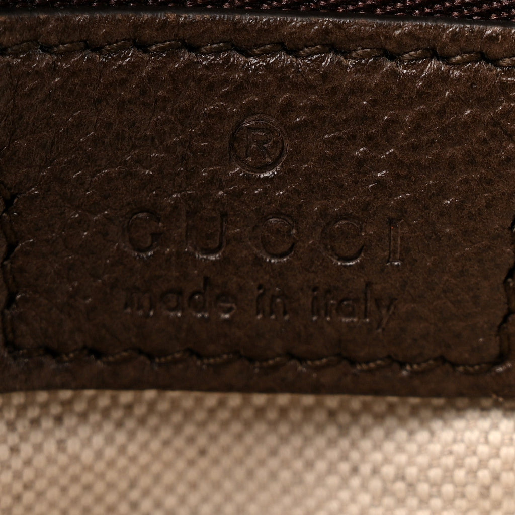 GG Supreme Monogram Textured Dollar Calfskin Web Medium Blondie Shoulder Flap Bag Beige Ebony New Acero