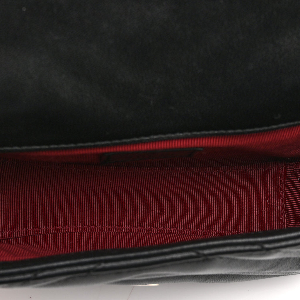 Lambskin Matelasse Mini GG Marmont Shoulder Bag Black