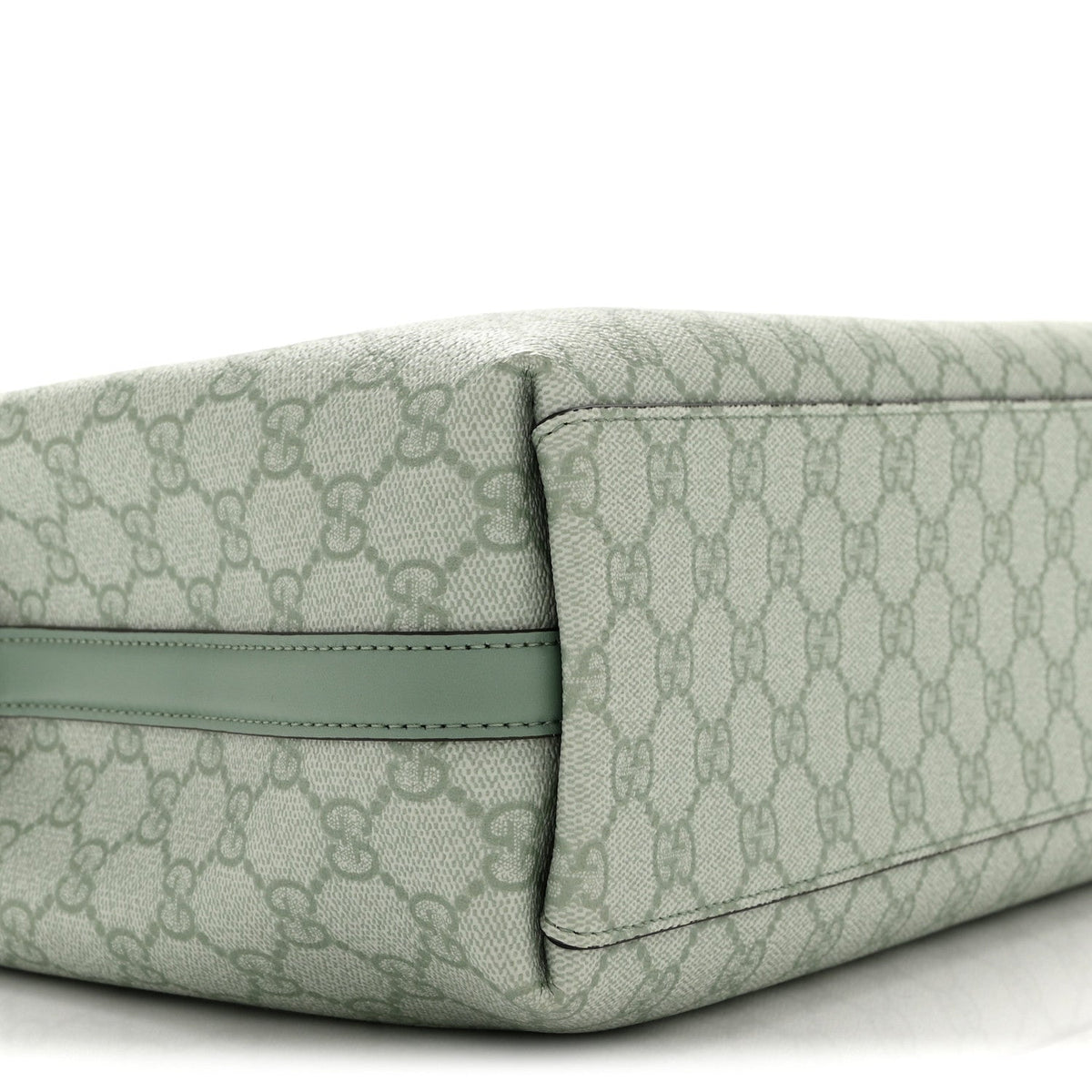 GG Supreme Monogram Emblem Medium Tote Bag Sage Green
