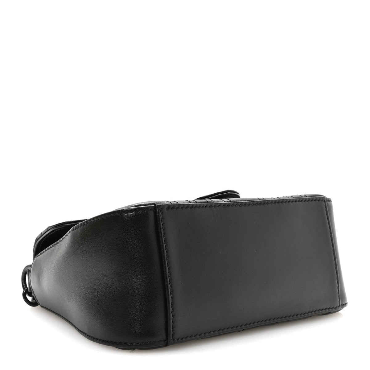 Calfskin Matelasse Monochrome GG Marmont Top Handle Shoulder Bag Black