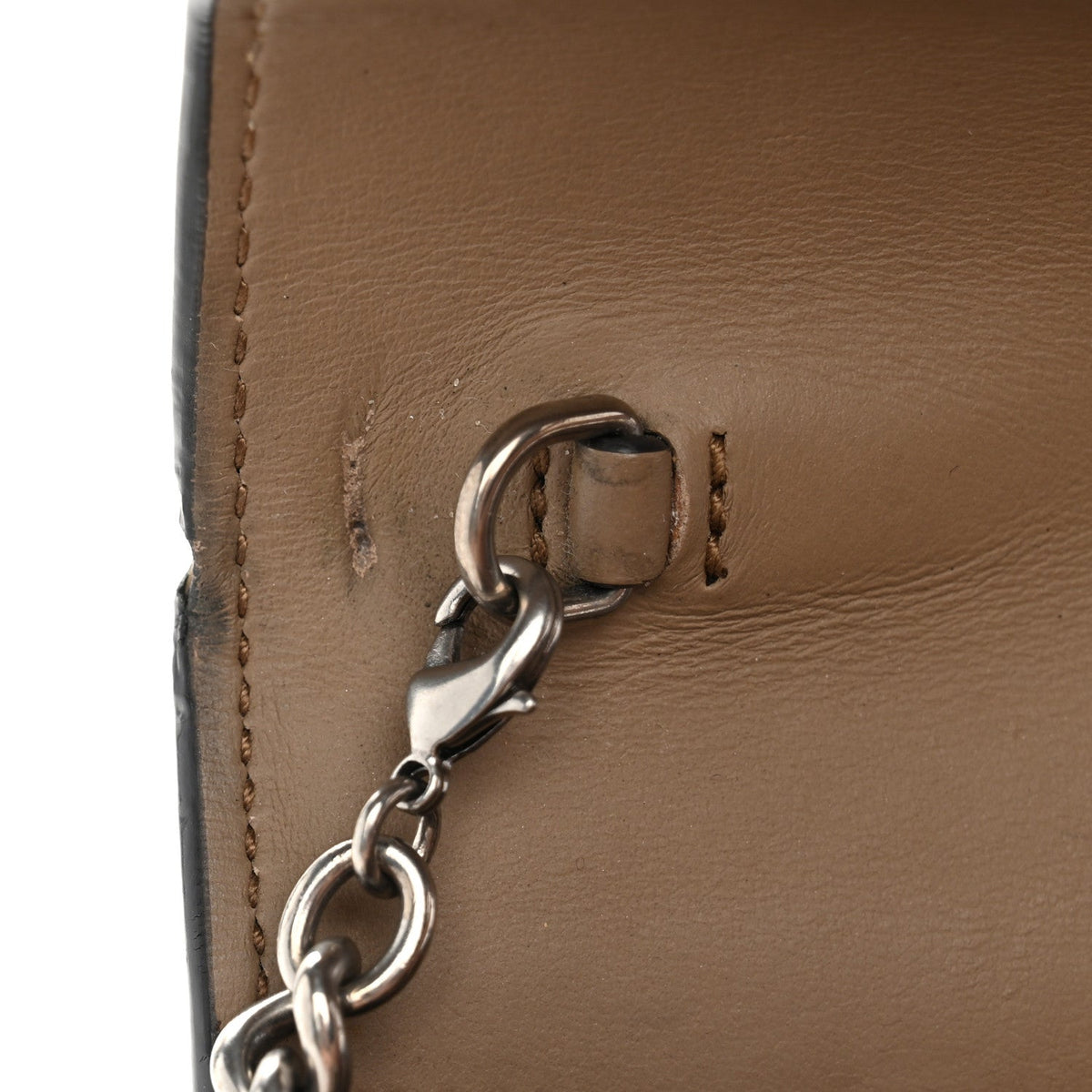 GG Supreme Monogram Mini Dionysus Chain Wallet Beige Taupe