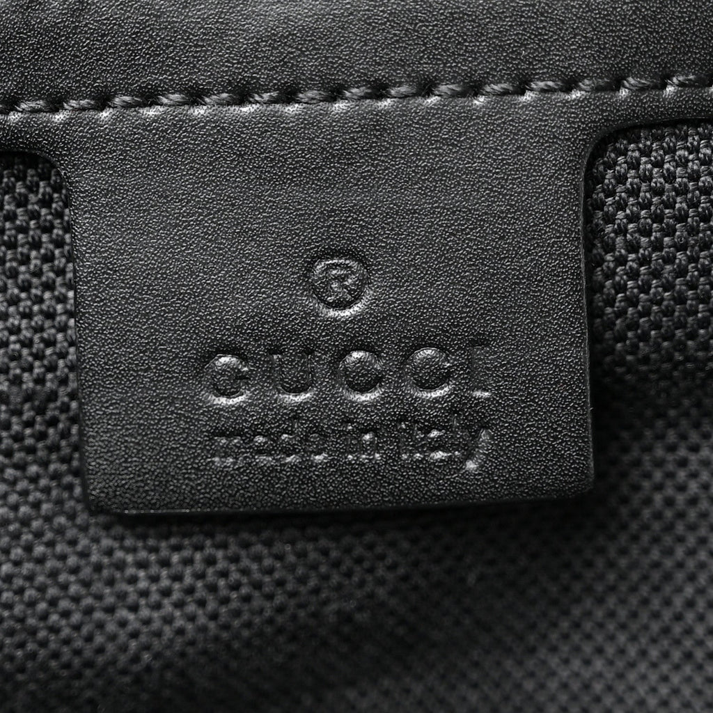 Soft GG Supreme Monogram Appia Calfskin Web Medium Carry On Duffle Bag Black Grey
