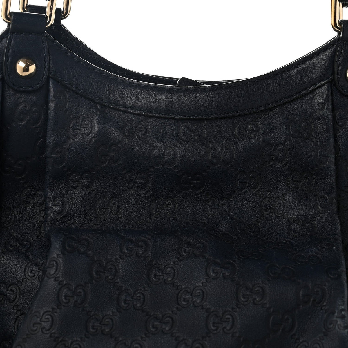 Guccissima Large Sukey Tote Navy