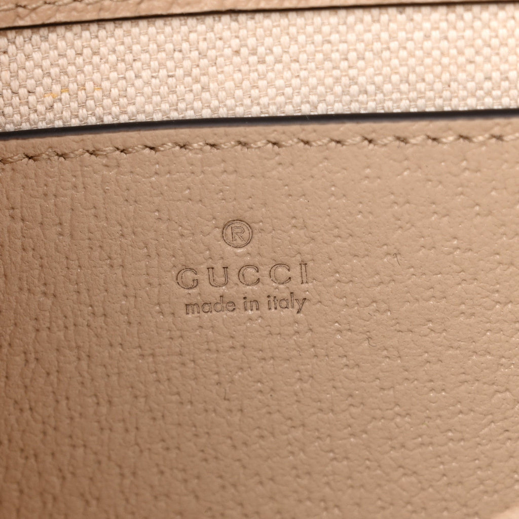 GG Supreme Monogram Textured Dollar Calfskin Web Mini Ophidia Envelope Shoulder Bag Beige Mystic White Oatmeal