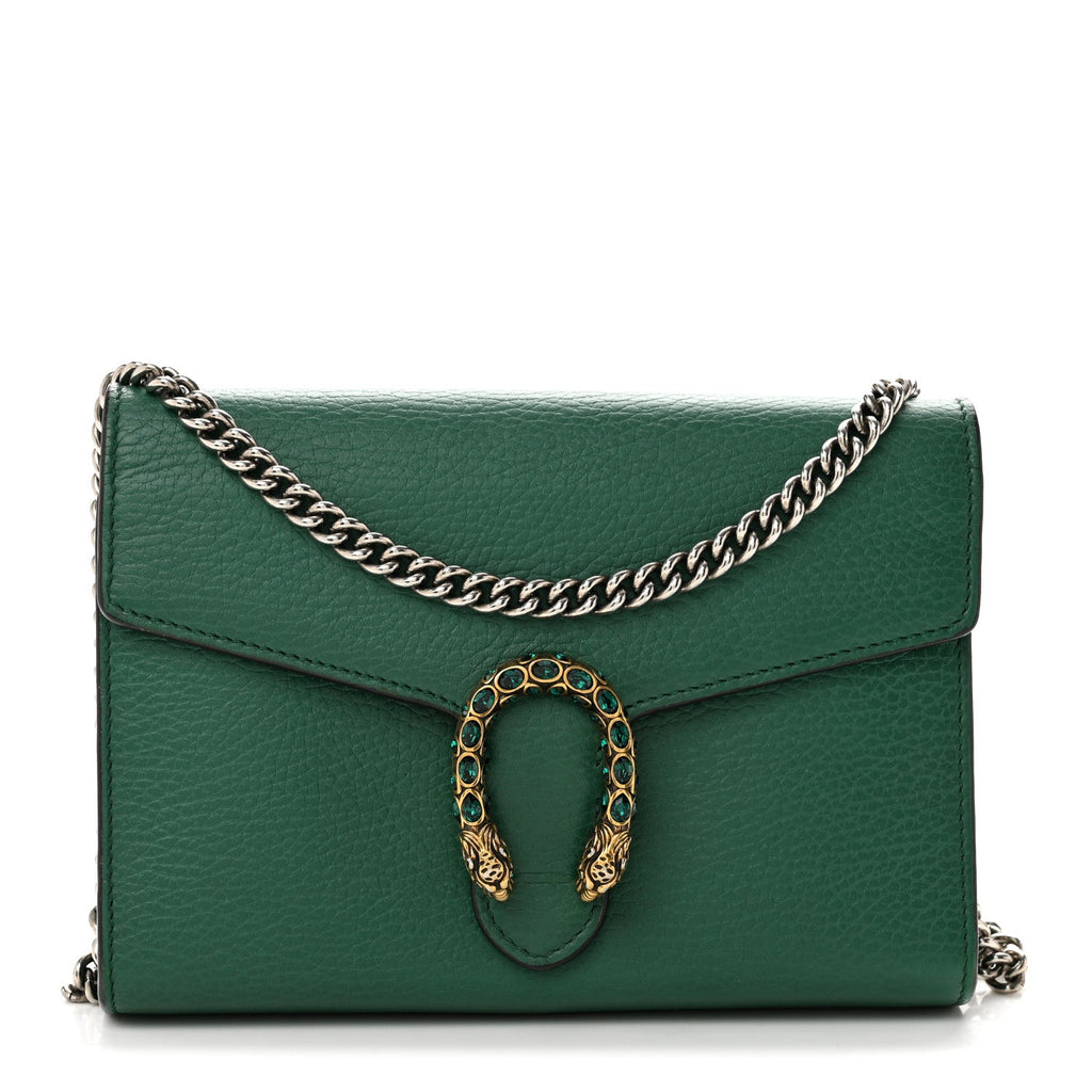 Calfskin Mini Dionysus Chain Wallet Emerald
