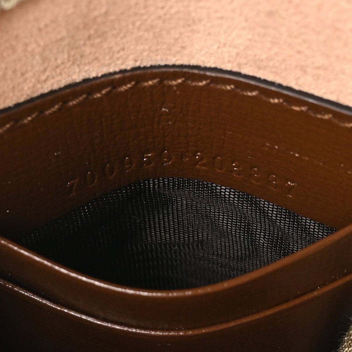 GG Supreme Monogram Textured Calfskin Retro Interlocking G Phone Crossbody Bag Ebony Brown Sugar