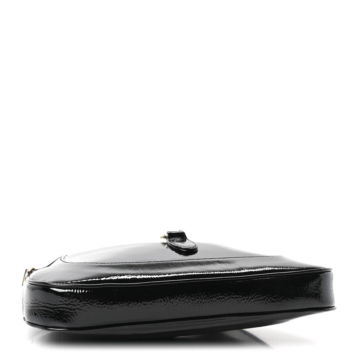 Patent Calfskin Small Jackie Shoulder Bag Black