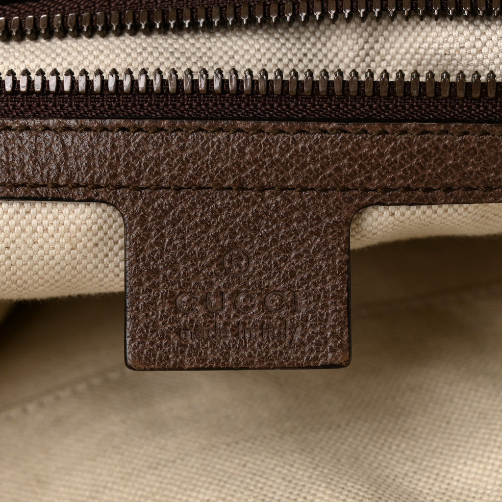 GG Supreme Monogram Web Medium Ophidia Messenger Bag Brown