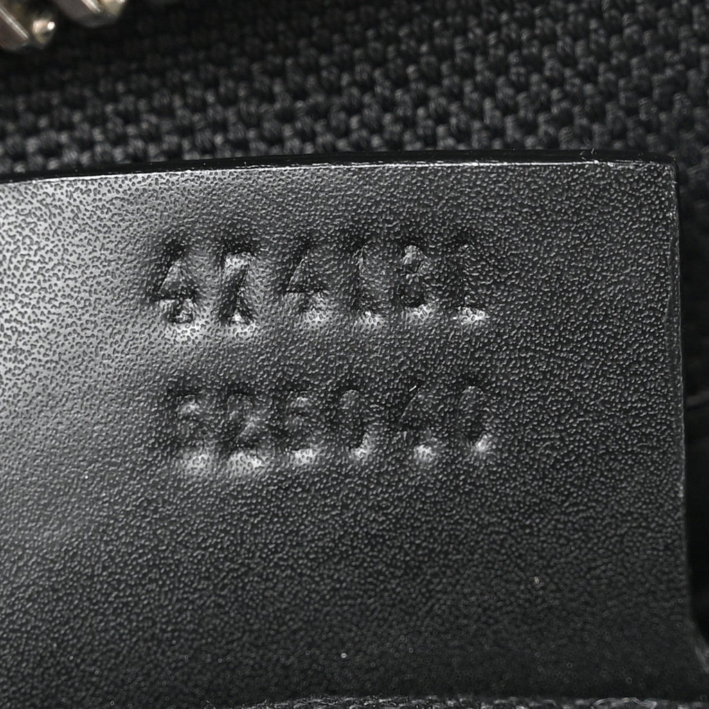 Soft GG Supreme Monogram Appia Calfskin Web Medium Carry On Duffle Bag Black Grey