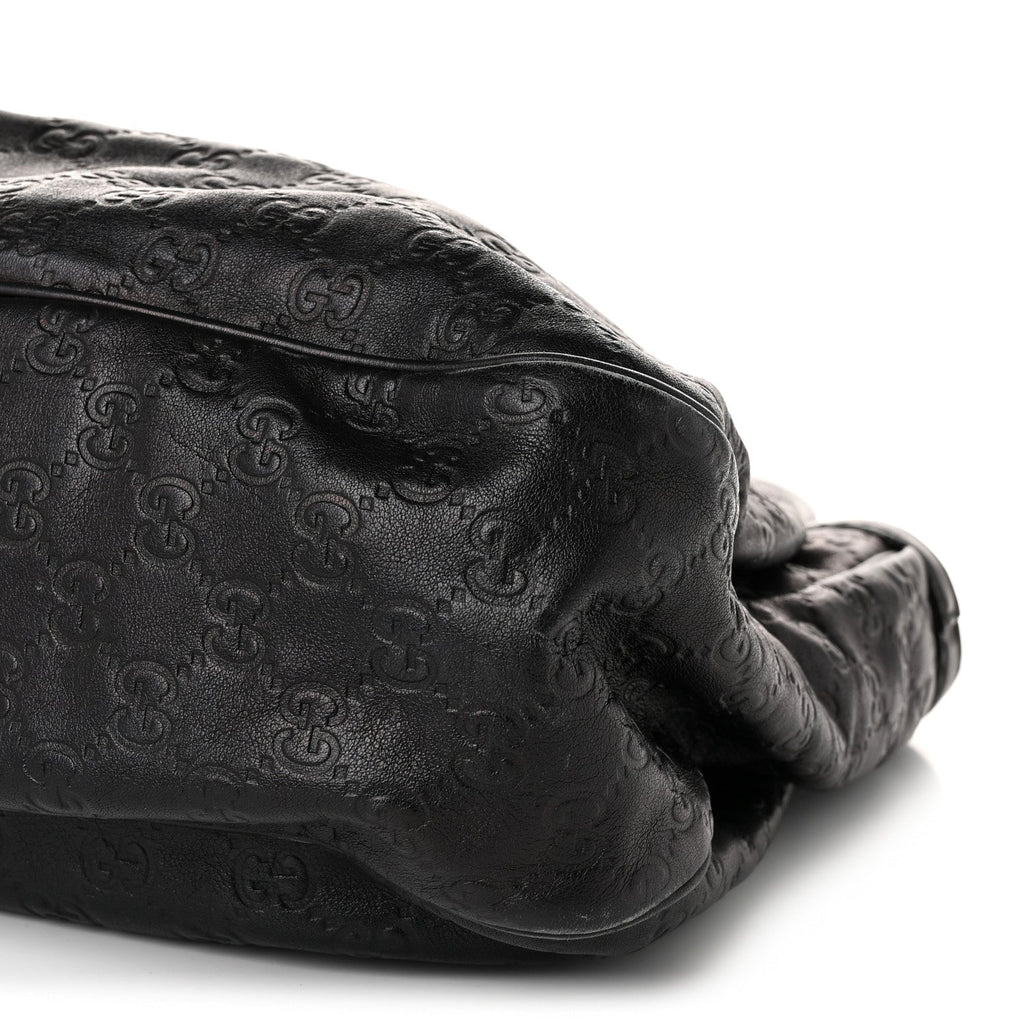 Guccissima Medium Sukey Top Handle Tote Black