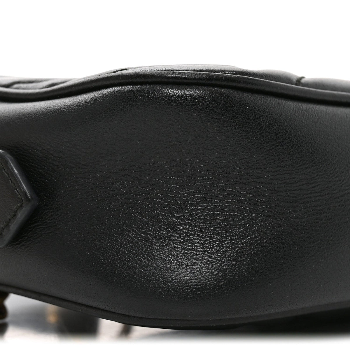 Calfskin Matelasse Small GG Marmont Chain Shoulder Bag Black