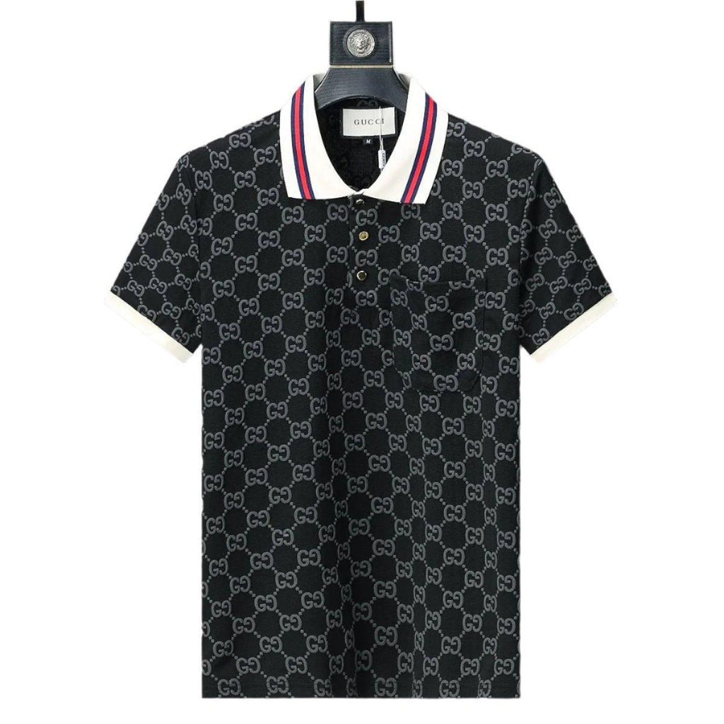 Gucci Black Collar T-Shirt – Premium Cotton Luxury Tee