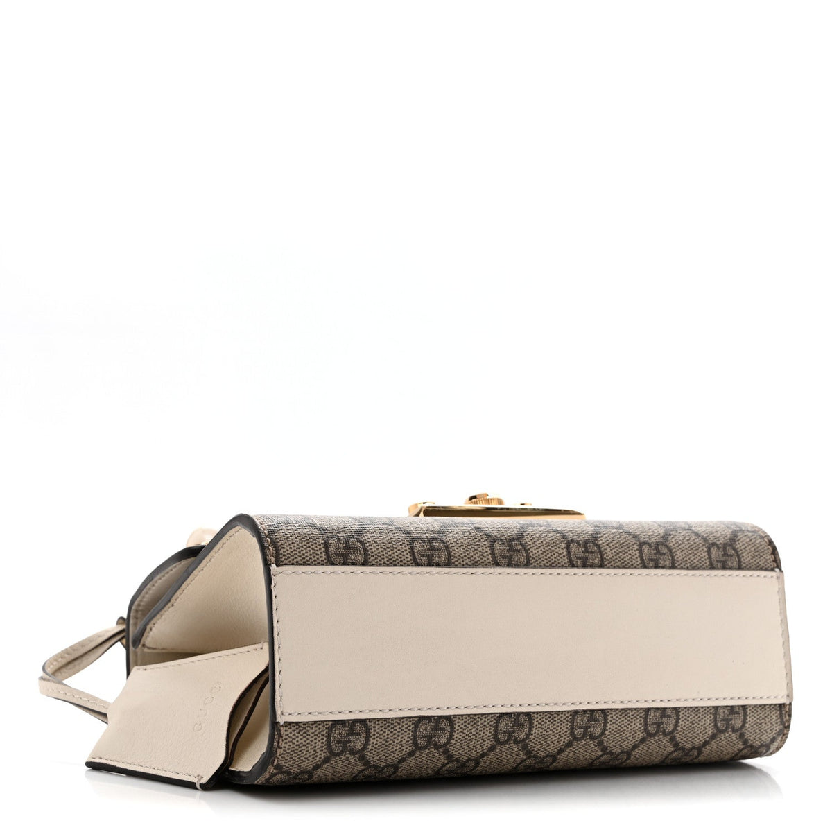 GG Supreme Monogram Studded Small Padlock Shoulder Bag White