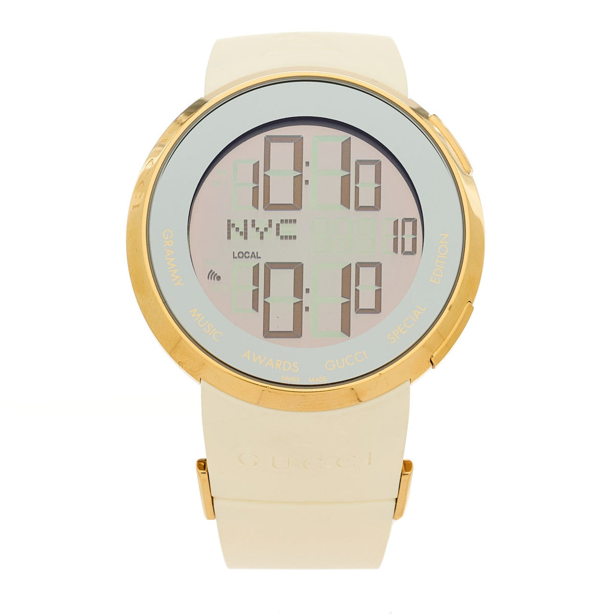 Stainless Steel Rubber 45mm Digital I-Gucci Guccissima Grammy Awards Watch