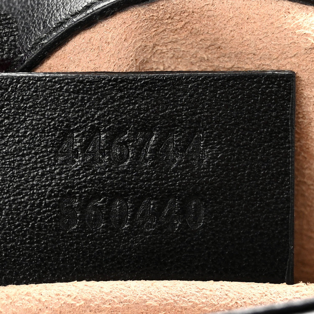 Calfskin Matelasse Mini GG Marmont Shoulder Bag Black