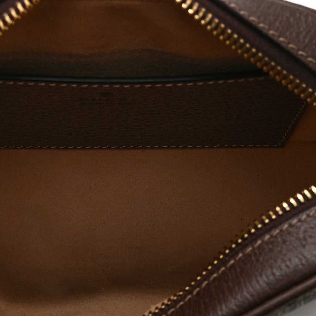 GG Supreme Monogram Web Mini Ophidia Shoulder Bag Brown