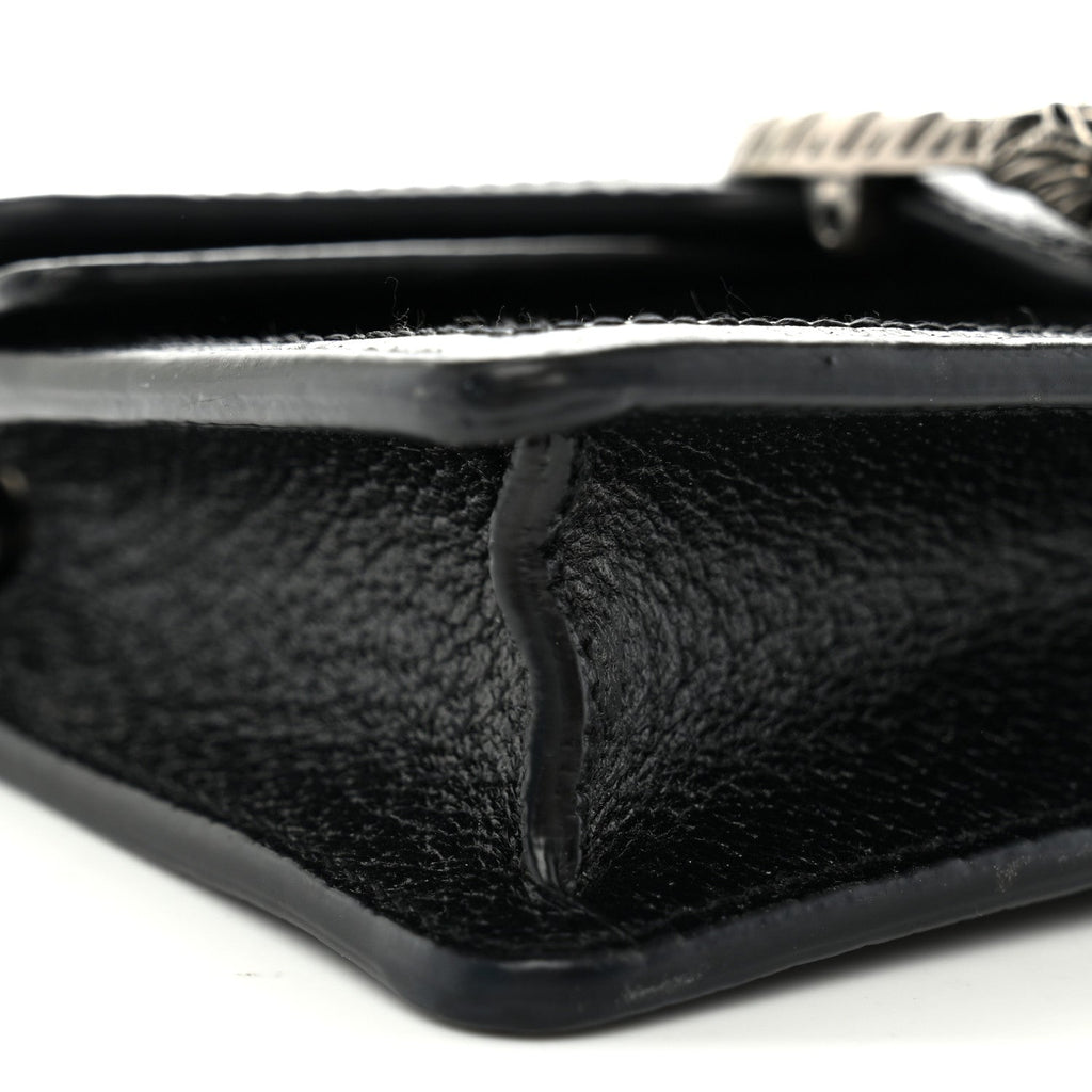 Jacquard Black Denim GG Monogram Super Mini Dionysus Shoulder Bag Black Ivory