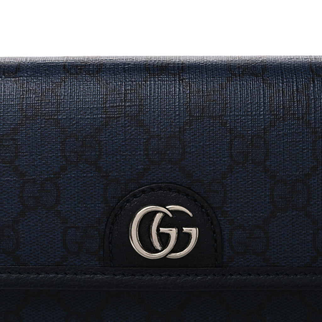 GG Supreme Monogram Small Ophidia Belt Bag Navy Black