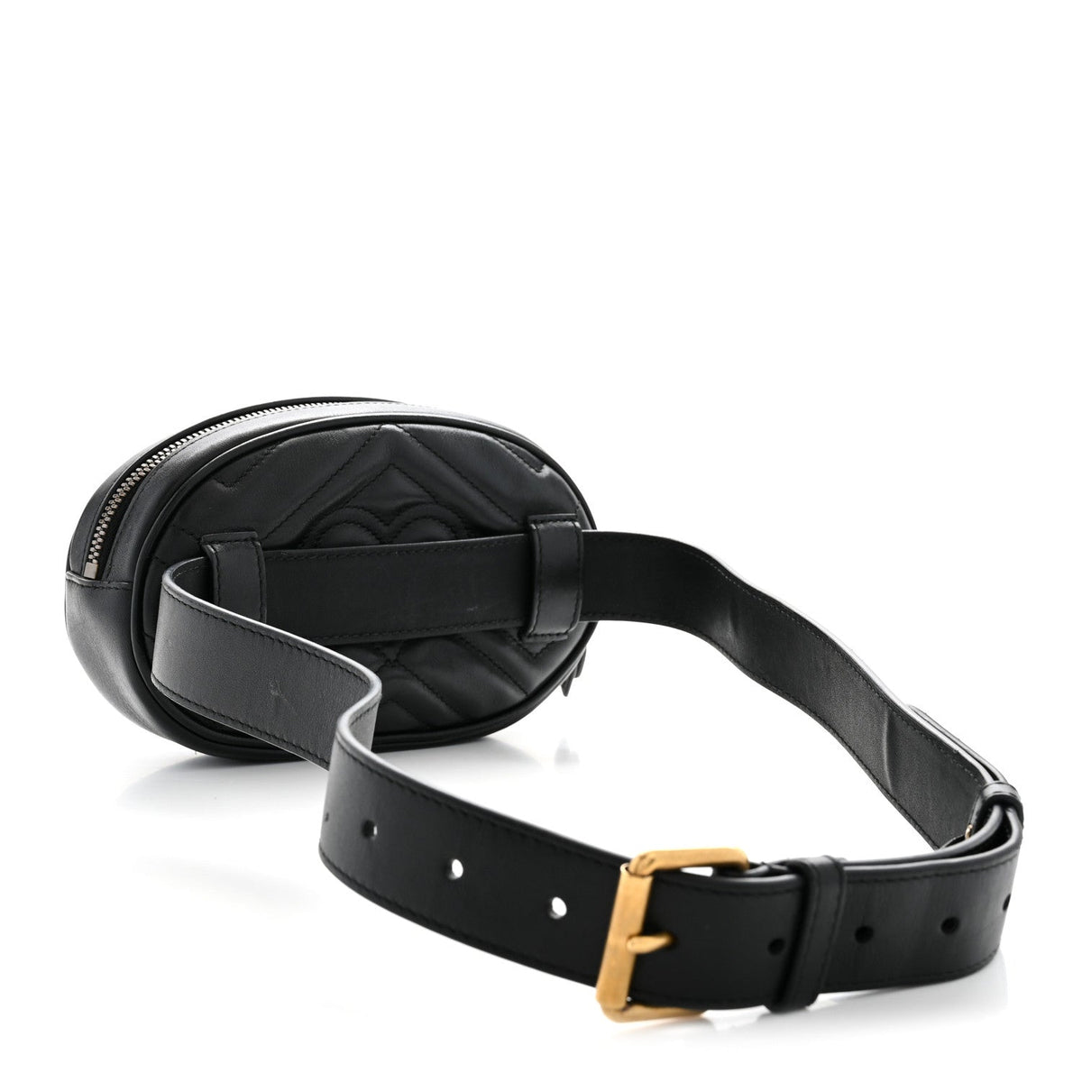 Calfskin Matelasse GG Marmont Belt Bag 85 34 Black