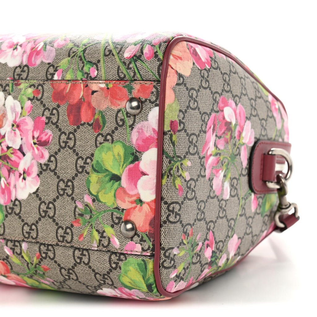 GG Supreme Monogram Blooms Medium Boston Beige Multicolor Dry Rose