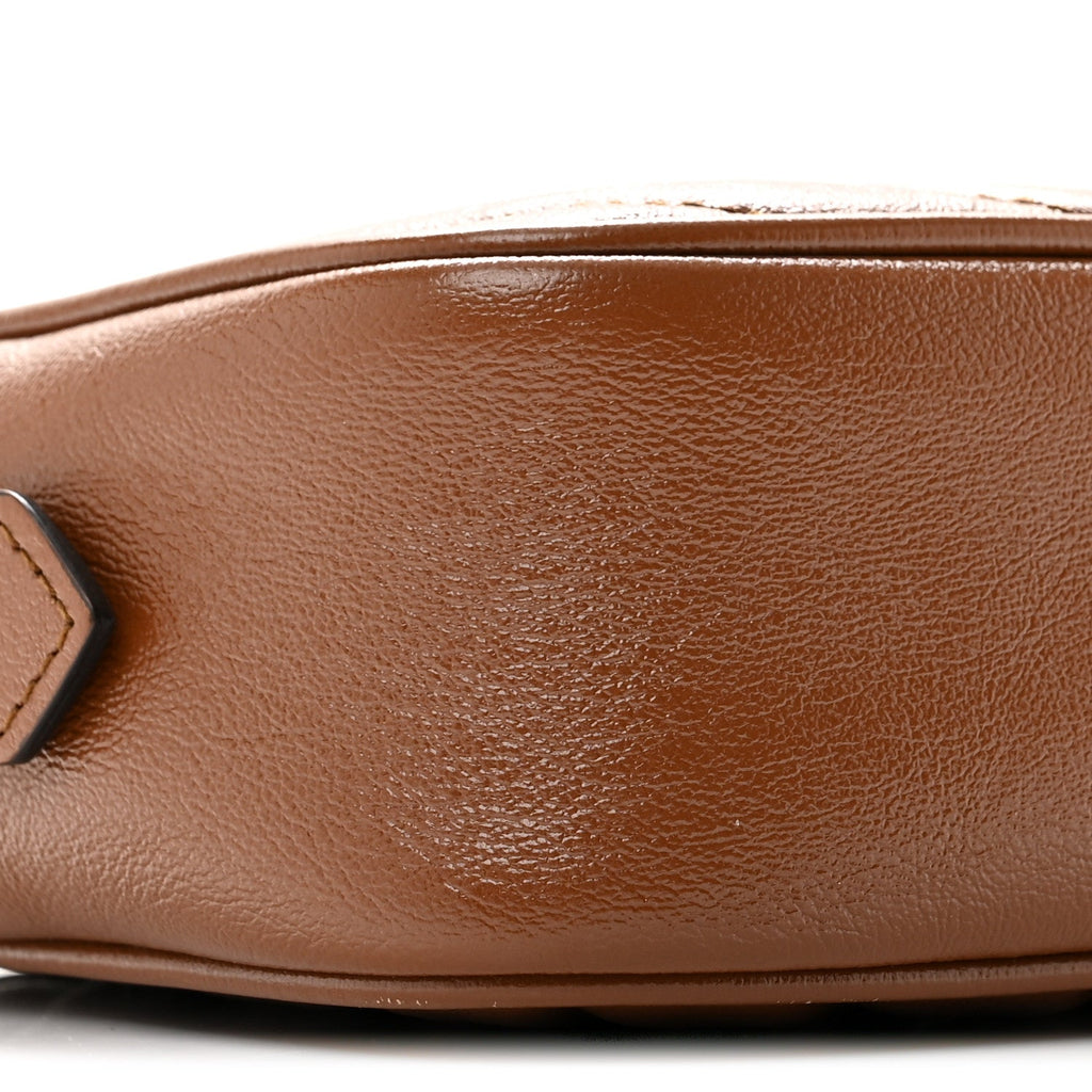 Glazed Calfskin Matelasse Diagonal Mini GG Marmont Chain Shoulder Bag Cuir